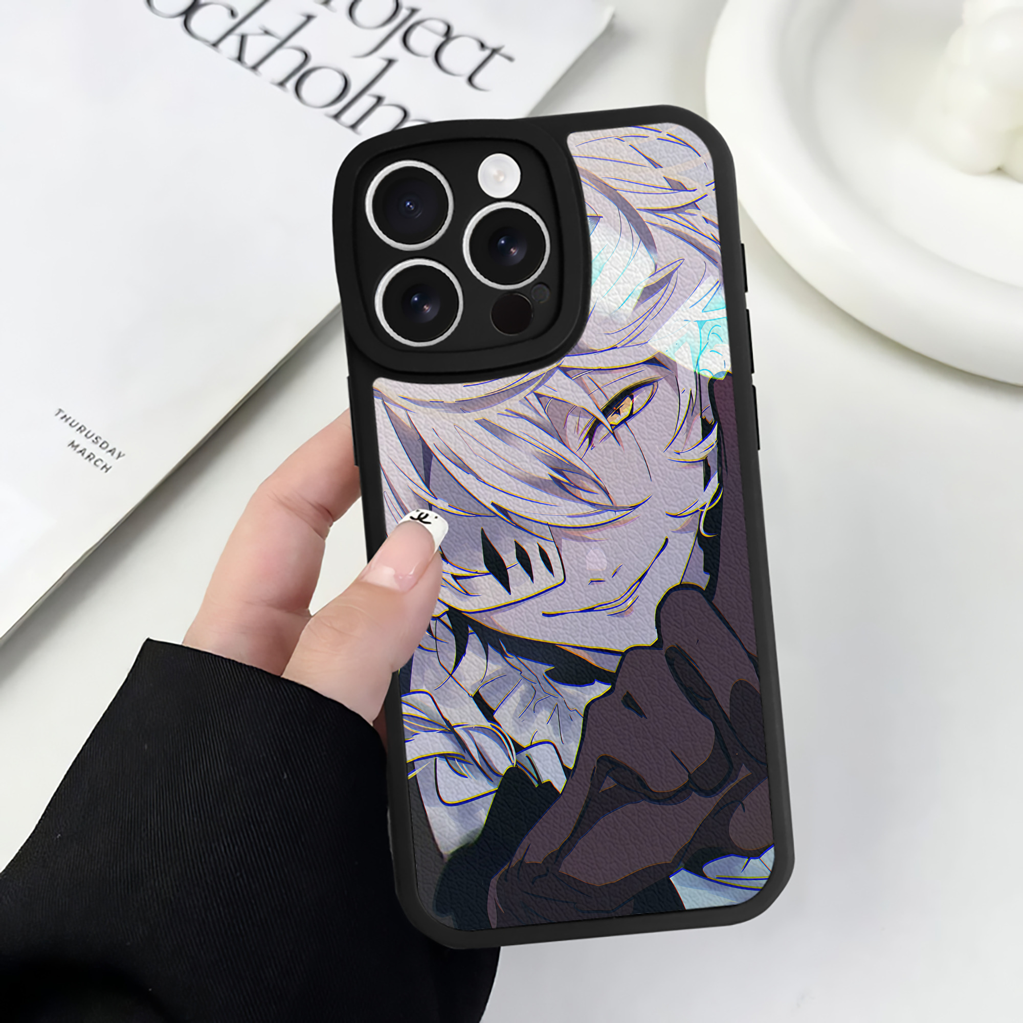 （画像用） 文豪ストレイドッグス Bungo Stray Dogs 【iPhone 16シリーズ対応】シリコンスマホケース（レザー調） 材質：シリコン